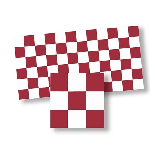 Azulejo de piso Mosiac rojo y blanco miniatura para casa de muñecas 9 1/2" x 4 3/4" WM34126 Foto 1 de 1