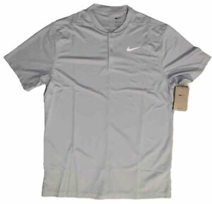 Nike Dri-Fit Golf Victory Blade Collar Polo Shirt Grey DH0838-077 Mens Medium