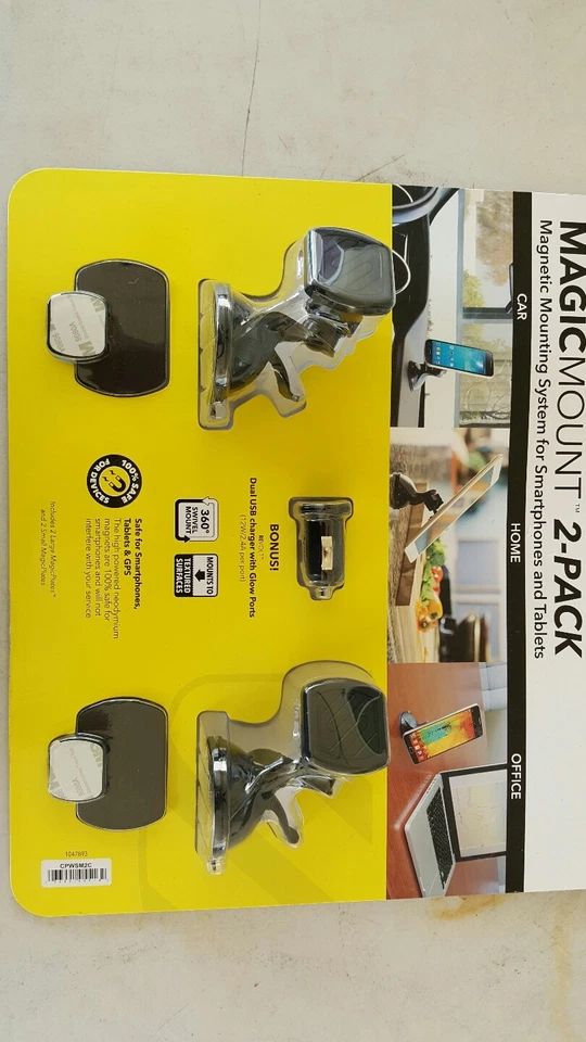 Scosche Magic Mount 2-pack with USB Charger - Magnetic Mounting System  - Image 1 of 1