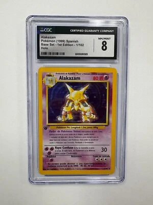 1999 Pokemon 1st Edition Base Alakazam CGC 8 Spanish #1/102 Holo Rare - Image 1 of 4