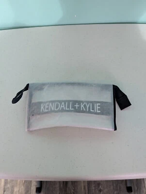 Kendall + Kylie Cosmetic Makeup Bag Clear & Black New - Image 1 of 4