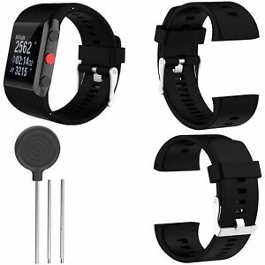 Silicone Strap Strap Watch Banda Watch Band for Polar V800 HR GPS Watch Black