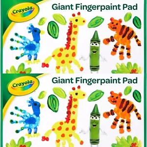 2PAC! Crayola Giant Fingerpaint Paper -, 2 of 25 Pages, 16" x 12" 99-3405 White - Picture 1 of 5