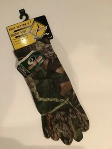 Hot Shot HEAT FACTOR X 1 double spur MOSSY OAK perforated spandex mesh gloves OS - Picture 1 of 2