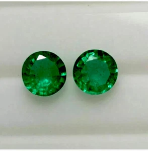 4MM ROUND SUPERB EXCELLENT 100% NATURAL COLOMBIAN EMERALD - Picture 1 of 2