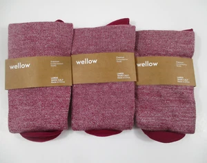 -New Wellow Premium Compression 3 Pair Socks Wide Calf Sz Women 10-12/Men 9.5-13 - Picture 1 of 5