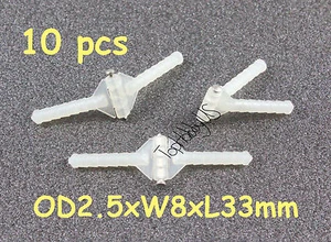10PCS Light Nylon Pivot & Round Hinges D2.5xW8xL33.0mm RC Plane (US SELL SHIP) - Picture 1 of 2