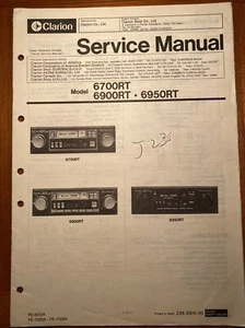 CLARION 6700RT,6900RT, RICEVITORE STEREO AM/FM MANUALE RIPARAZIONE SERVIZIO ORIGINALE - Foto 1 di 1