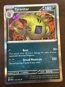 SV02: Paldea Evolved #135/193 Tyranitar Pokémon NM Holo - Picture 1 of 2