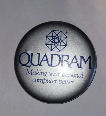 Quadram Making Your Personal Computer Better 2 1/4" Advertising Pinback Button - Image 1 of 2