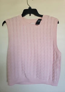 abercrombie fitch Pink sweater vest women XXL NEW - Picture 1 of 3