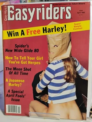 April 1983 VINTAGE EASY RIDERS MAGAZINE BAGGED AND BOARDED NICE! - Image 1 of 3