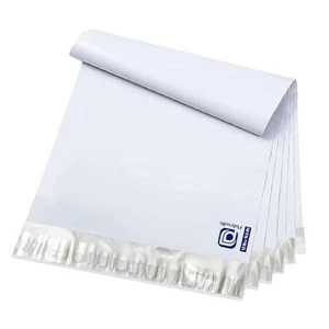 500 pcs 12x15.5 Inches White x Silver Poly 12"x15.5" 500 PCS White (Silver) - Photo 1/7