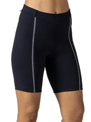 Bella Bike Shorts Women Padded, Regular 8.5 Inch Silicone Leg Black Bike Shor... - Image 1 of 4
