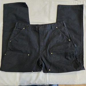 Carhartt Duck Canvas Double Knee Carpenter Pants Men’s 40x32 USA NWOT B01-Blk - Picture 1 of 7