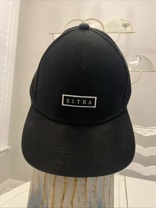 Gorra de béisbol Sitka negra con espalda a presión sombrero de camionero perfil medio ajuste para hombres caza” - Imagen 1 de 10