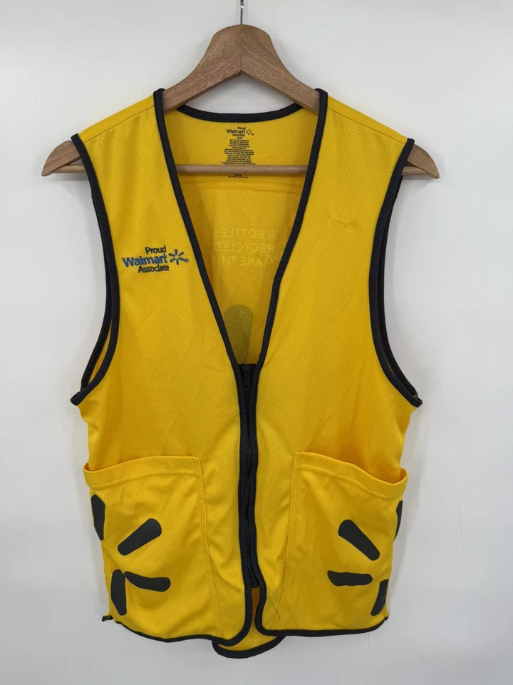 Walmart Yellow Employee Uniform Full Zip Vest Adult Size XS - Image 1 of 4