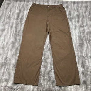 Kut From The Kloth Pants Womens 12 Brown Mid Rise Wide Leg Carpenter Cotton - Picture 1 of 13