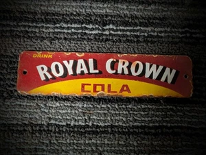 Royal Crown Cola Porcelain Advertising Sign 6 Inches, FREE SHIPPING - Picture 1 of 6