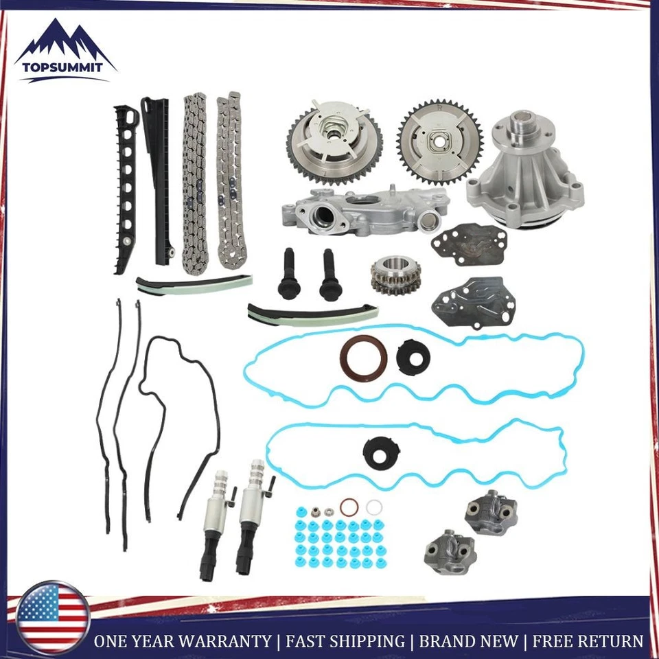 Fit For Ford F-250 5.4L 2005-2010 Timing Chain Kit Oil & Water Pump VVT Valves - Image 1 of 4