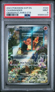 Pokemon SVP 2023 EN-SV Black Star Promo Charmander 044 Obsidian Flames Etb PSA 9 - Imagen 1 de 2