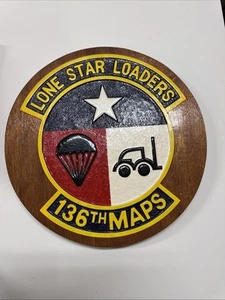 Lone Star Loaders 136th Maps Wooden Sign 12”x12”x1”Texas Air National Guard - Picture 1 of 11