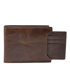 Fossil Men's Derrick Leather Bifold Sliding 2-in-1 with Removable Card Case W... - Picture 1 of 5