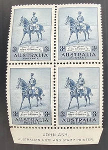 1935 Australia Ash Imp Blk 4X3d Dl Blue KGV Silver Jubilee stamps Mint Cat $40 - Picture 1 of 2