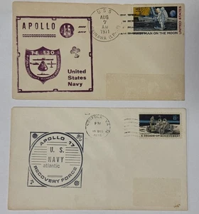 Two Apollo Covers With Scott’s C76 And 1435 Apollo 15 And 17 - Picture 1 of 3