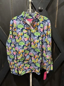 Lilly Pulitzer Disney Leona 1/2 Zip Up Aegean Navy Lilly Loves Disney Sz XL NWT - Picture 1 of 8