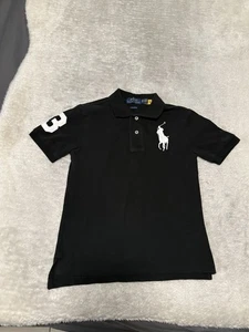Polo Ralph Lauren Shirt Youth Small (Size 8) Black Short Sleeve Big Pony #3 - Picture 1 of 6