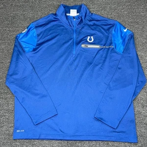 Nike Shirt Men's 2XL Indianapolis Colts NFL Dri-FIT On-Field Long Sleeve 1/4 Zip - Picture 1 of 11