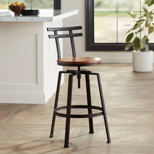 Clifton Bronze Swivel Bar Stool 29 1/2" High Industrial Kitchen Counter Island - Picture 1 of 10