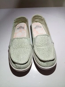 Roxy Minnow Slip On Loafers Shoes Size 7 Green - Picture 1 of 7
