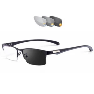 Photochromic Progressive Multifocal Reading Glasses Anti-blue Magnifier - Picture 1 of 11