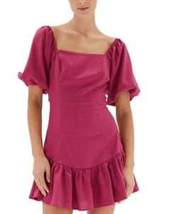 Minkpink Freshwater Ruffled Tie-Back Dress, Orchid, Large - Picture 1 of 2