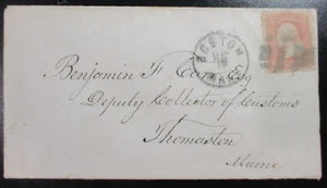 COVER Sc#65 FANCY CANCEL "BOSTON, MASS w/MAY 18 DATE See Pics - Picture 1 of 5