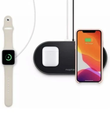 Mophie Dual Wireless Charger, Qi-Certified 7.5W Charging Pad - Image 1 of 4
