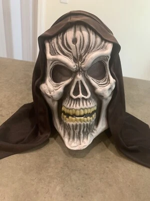 Hooded Scary Skeleton Mask With Hood - Image 1 of 4