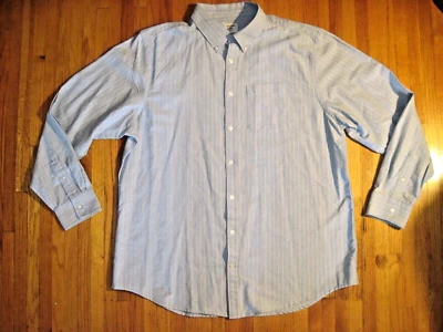 Antigua Camisa de Vestir Oxford de Peso Pesado a Rayas Rojo/Amarillo Azul Marino 2XL Nueva Foto 1 de 4