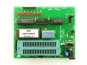 Z80 CPU Tester, CMOS NMOS Variants Checking, Green solder mask, 20MHz generator - Afbeelding 1 van 3
