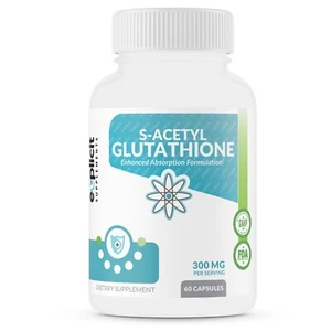 S-Acetyl Glutathione 300mg, Acid-Resistant Caps, Made in the USA - 60 Capsules - Picture 1 of 6