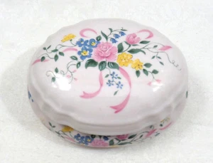 Caja Baratija Musical Porcelana Casa Patrimonio Celebración Colección Rosa Floral - Imagen 1 de 8