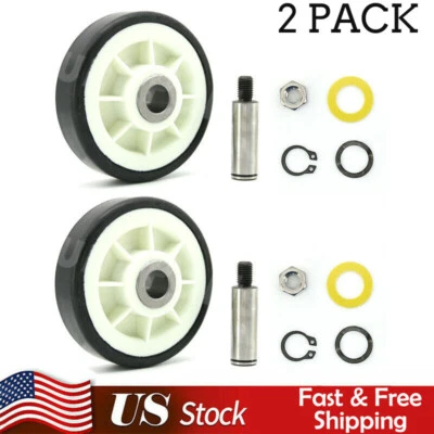 DISCOUNT PARTS DIRECT 2 Pack 303373K Dryer Roller Wheel Drum Support Kit Including Dryer Drum Support