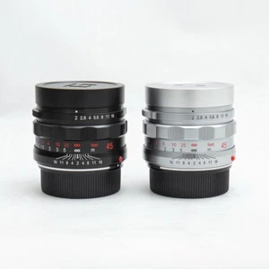 Funleader Contax G45 F2 lens black paint chrome converted For Leica M mount - Picture 1 of 5