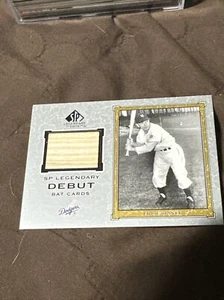 EDDIE STANKY 1 2001 UD SP LEGENDARY CUTS DEBUT GAME USED BAT RELIC - Picture 1 of 2