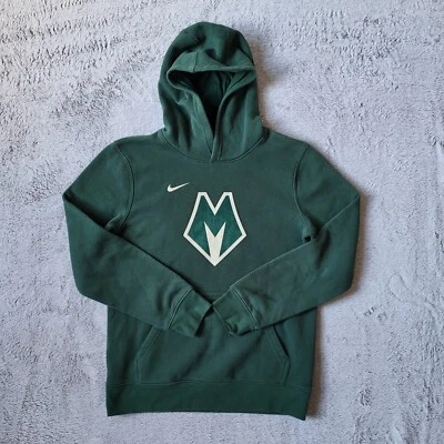 Nike Hoodie Kids Large Milwaukee Bucks Green Logo Pullover - Image 1 of 4