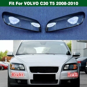 Pair Headlight Lens Cover Shell Lampshade Seal Glue For Volvo C30 T5 2008-2010 - Picture 1 of 11