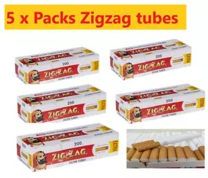 Zigzag 1000 Classic Filter TUBES Tips Paper Smoking Cigarette Fill Tobacco UK - Picture 1 of 3