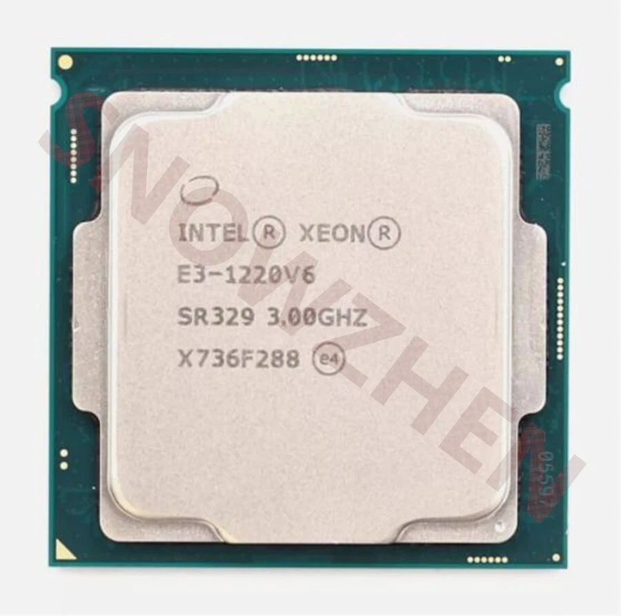 Intel Xeon E3-1220 V6 CPU 4-Core 4-T SR329 8MB 72W 3.0GHz LGA1151 processor - Image 1 of 1